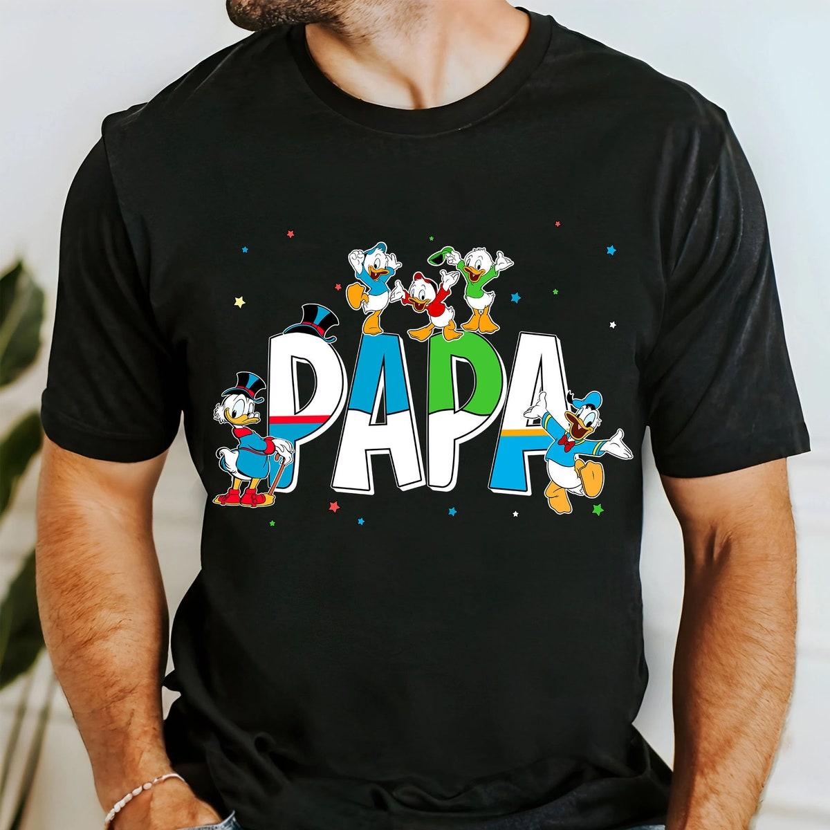 Custom Name Papa With Ducktales Themed Personalized Shirt 5