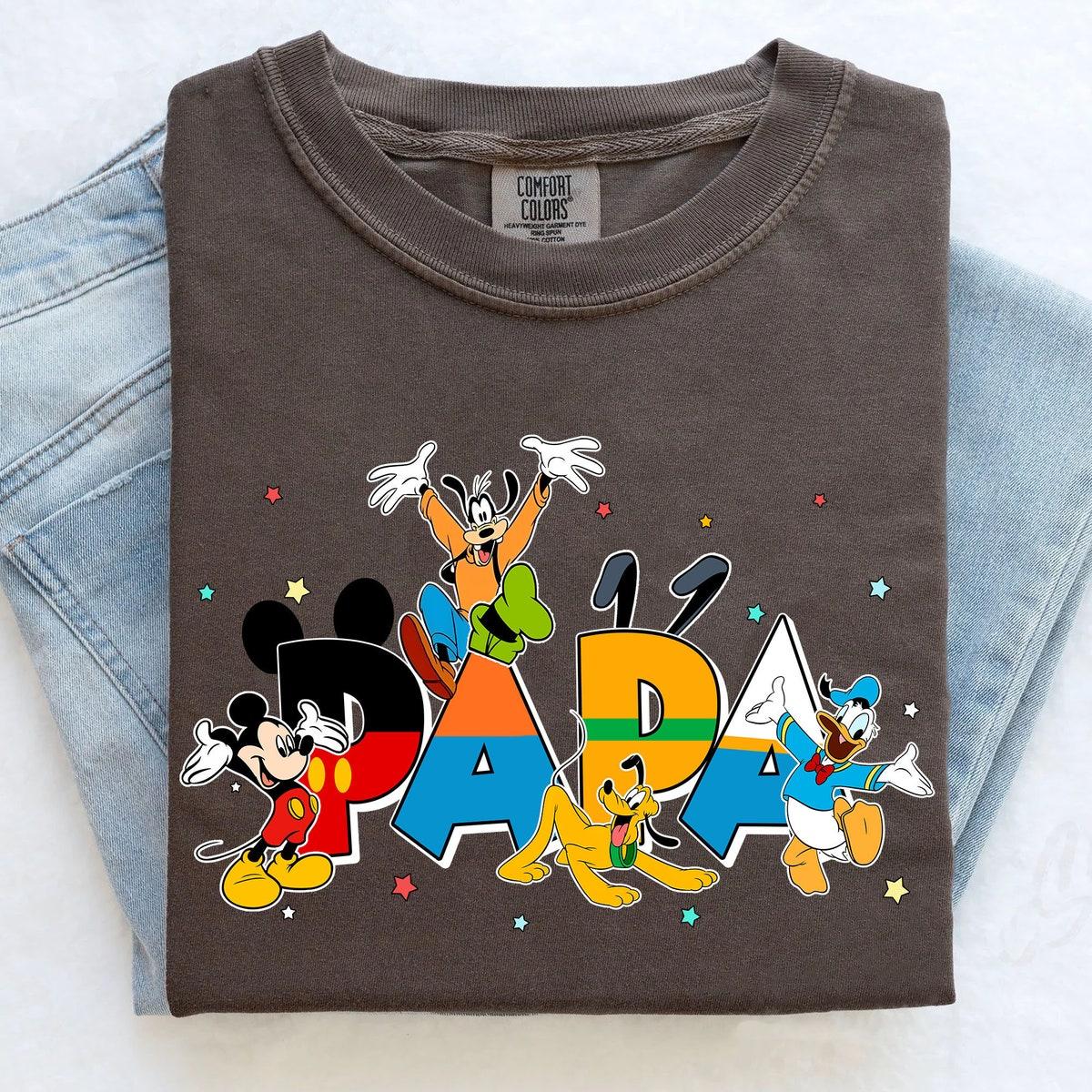 Custom Papa With Mickey And Friends Themed Personalized Shirt 4