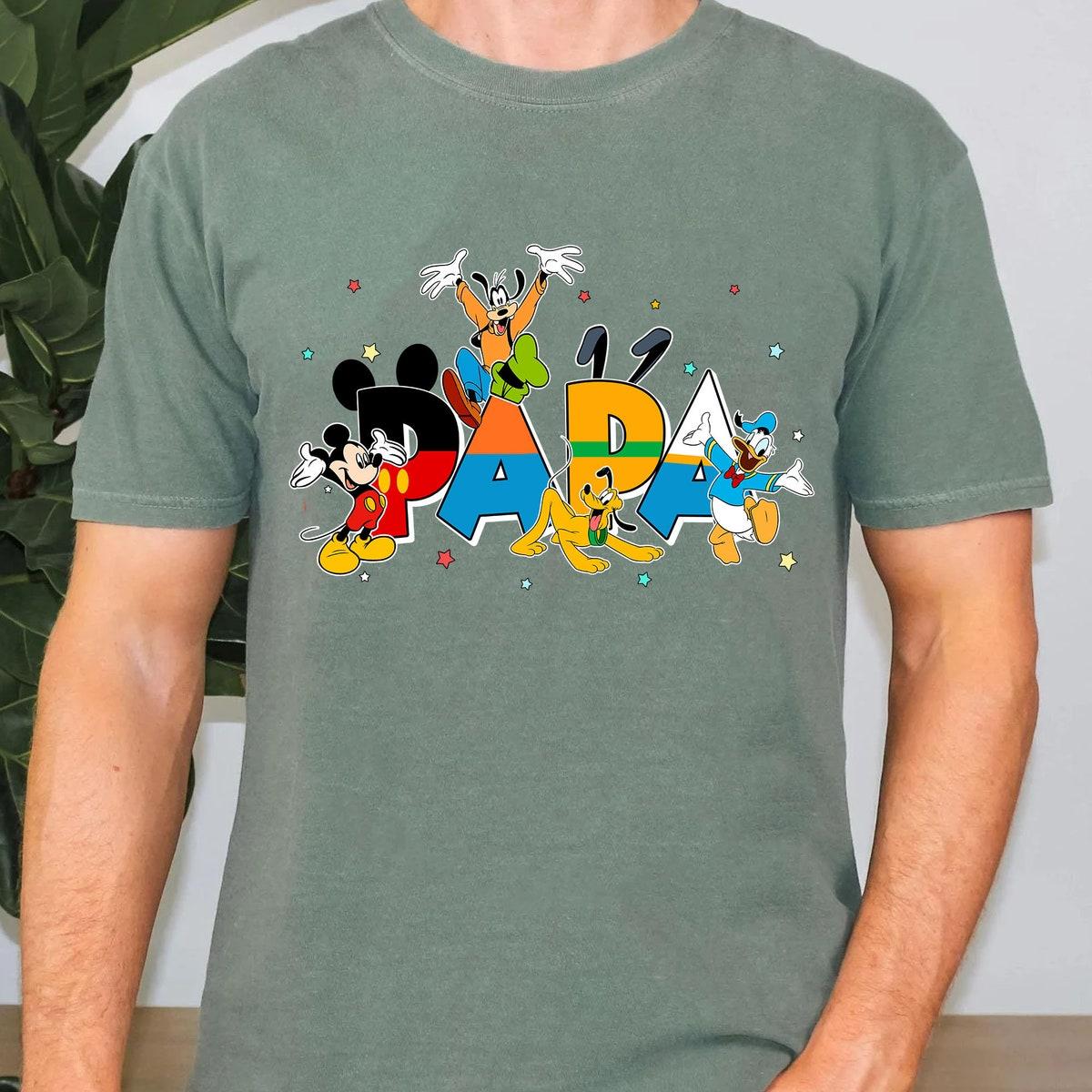 Custom Papa With Mickey And Friends Themed Personalized Shirt 5