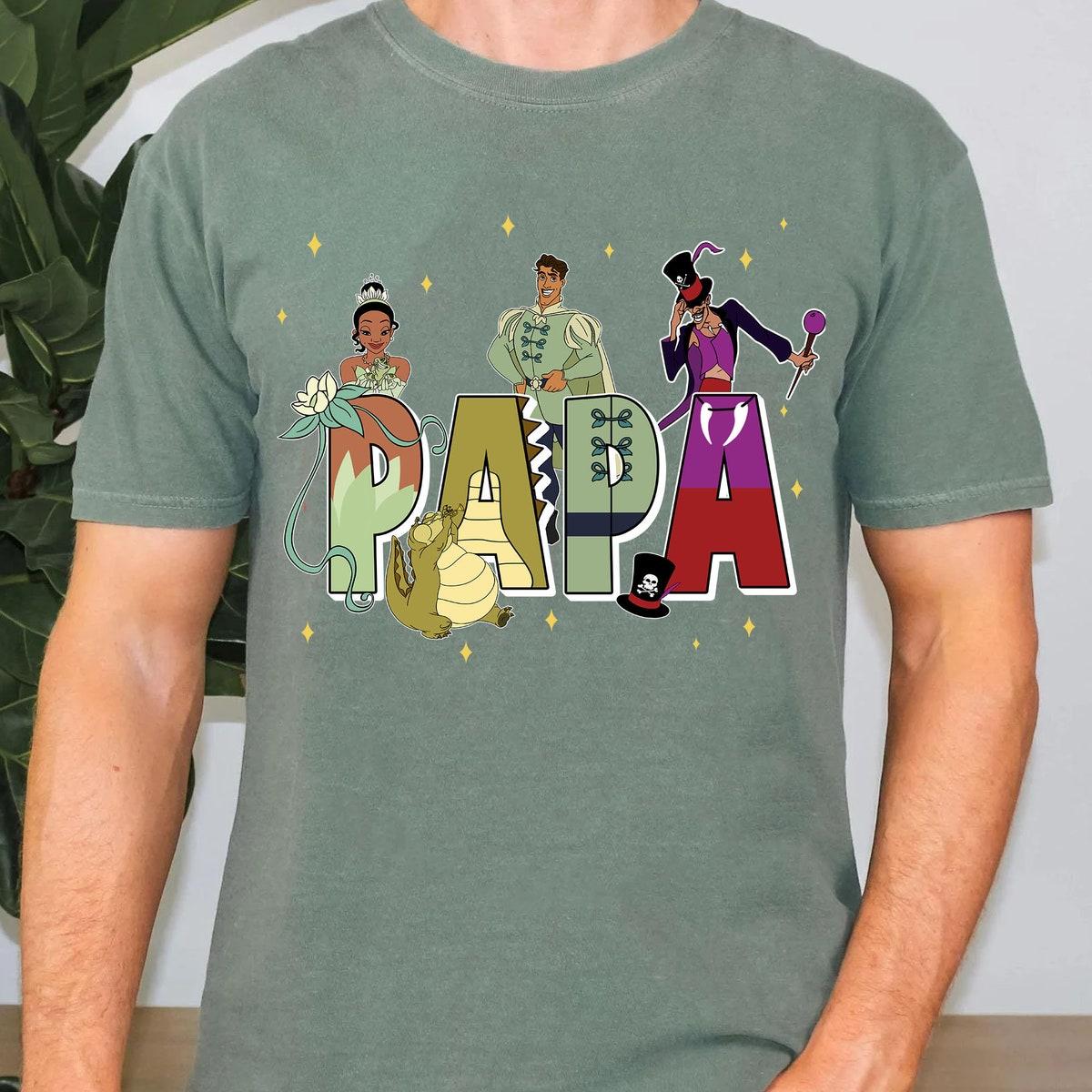 Custom Papa With Princess And The Frog Themed Personalized Shirt 4