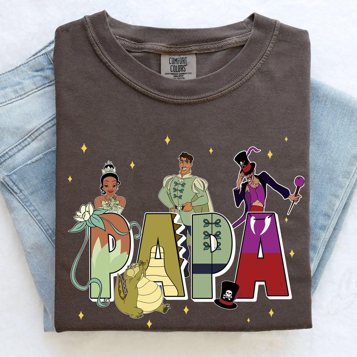 Custom Papa With Princess And The Frog Themed Personalized Shirt 5