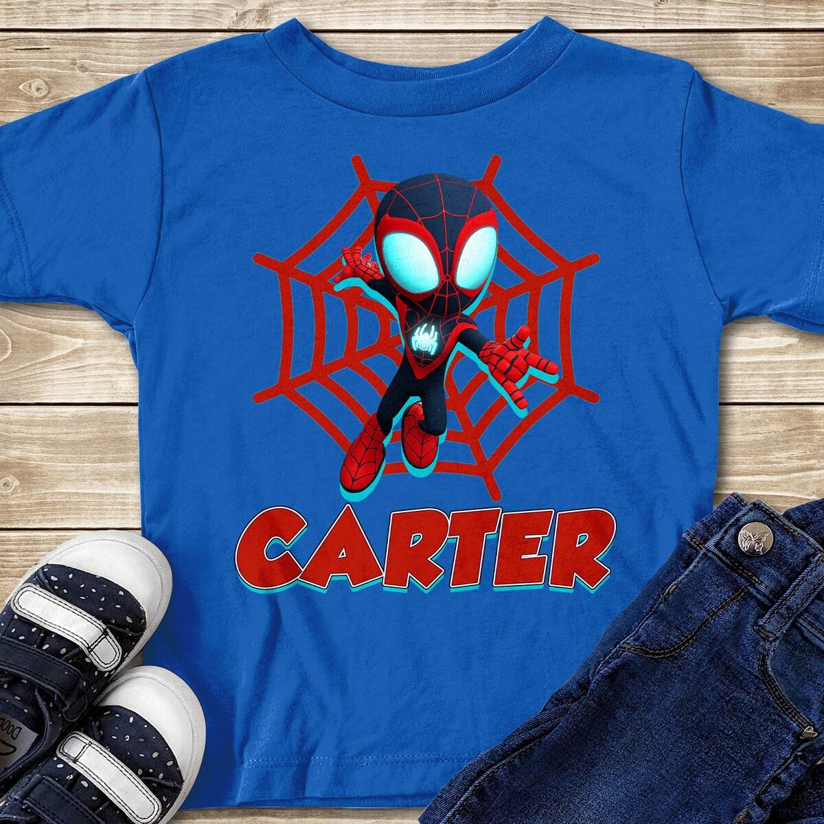 Custom Spidey Birthday Matching Family Shirt 2