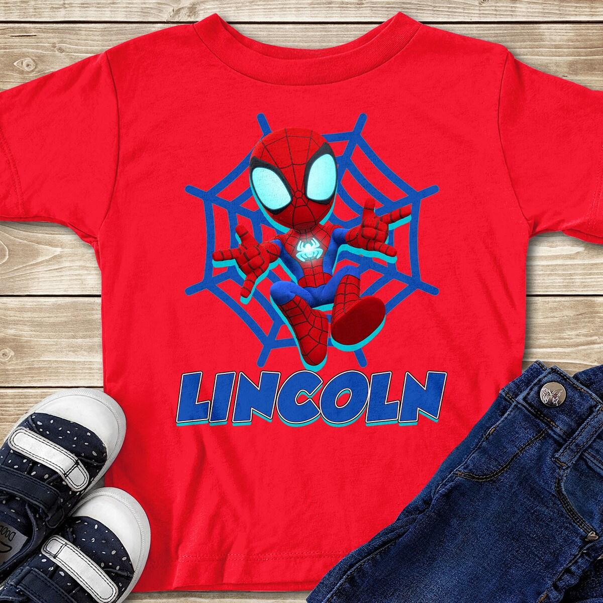 Custom Spidey Birthday Matching Family Shirt 4