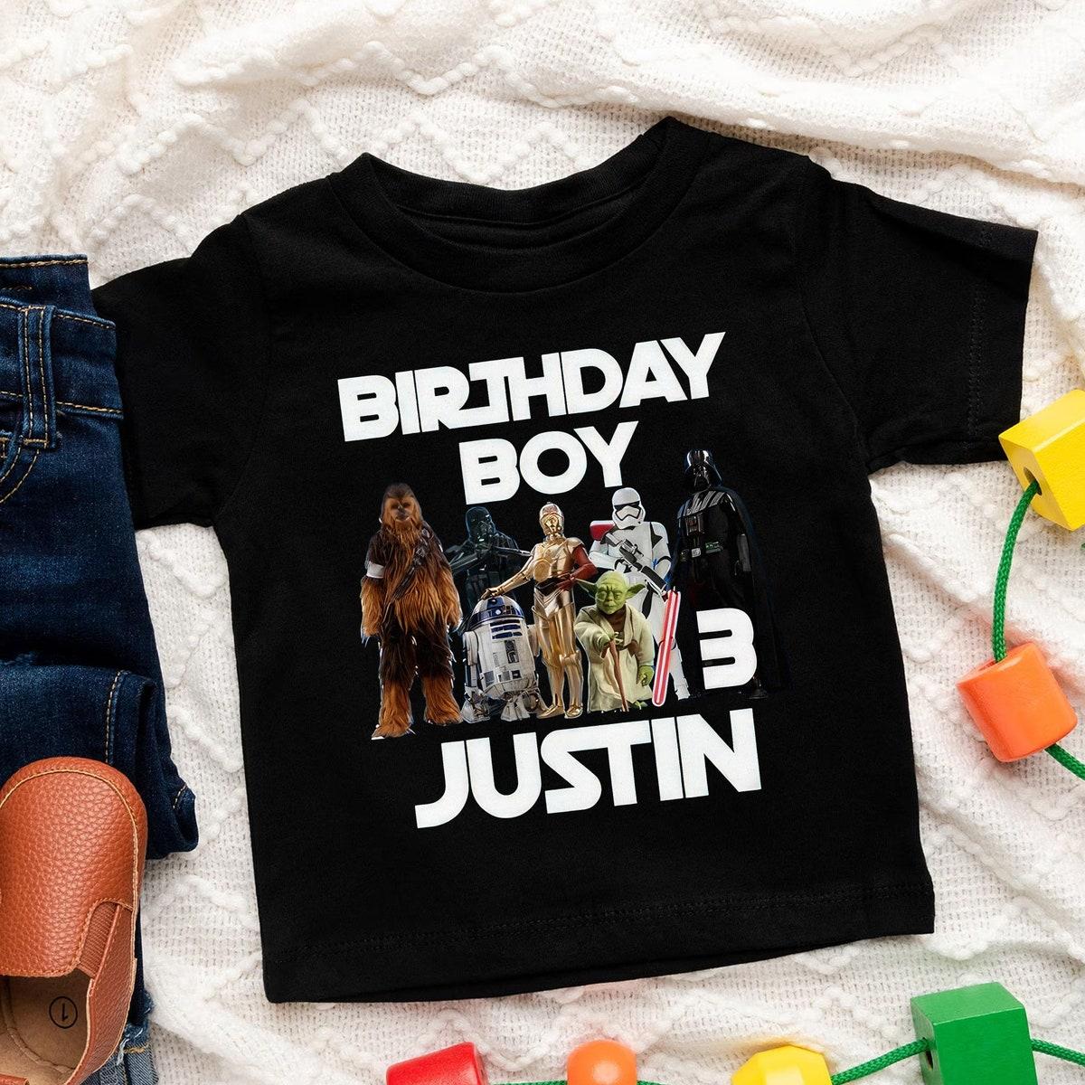 Custom Star Wars Birthday Boy Galaxys Edge Baby Family Birthday Shirt 2