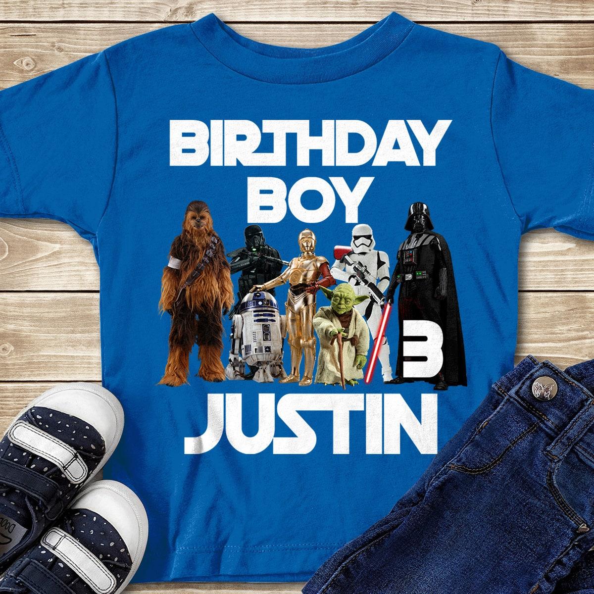 Custom Star Wars Birthday Boy Galaxys Edge Baby Family Birthday Shirt 3