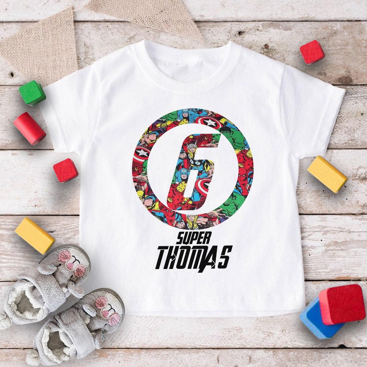 Custom Superhero Birthday Avengers Birthday Boy Shirt 2