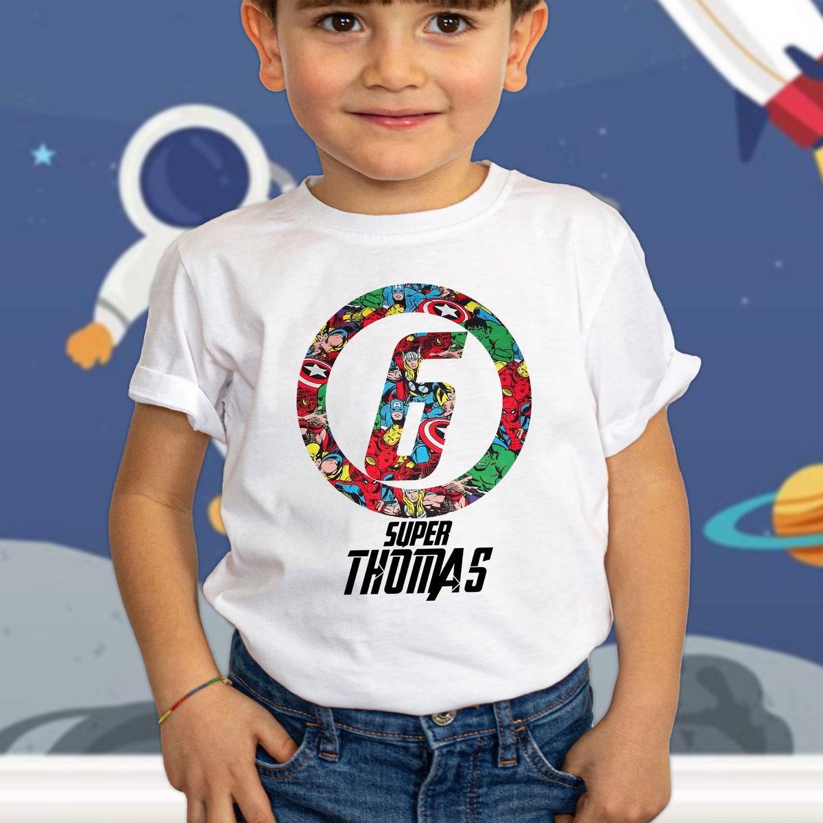 Custom Superhero Birthday Avengers Birthday Boy Shirt 5