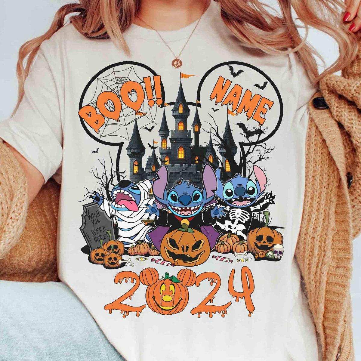 Customize Stitch Mummy Skeleton Halloween Costume Shirt 1