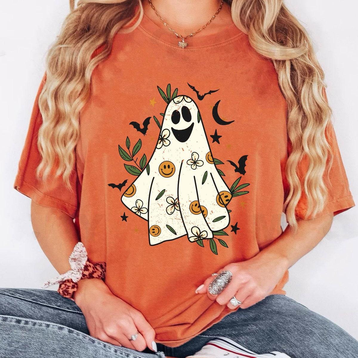 Cute Boho Boo Ghost Hippie Halloween Shirt 1