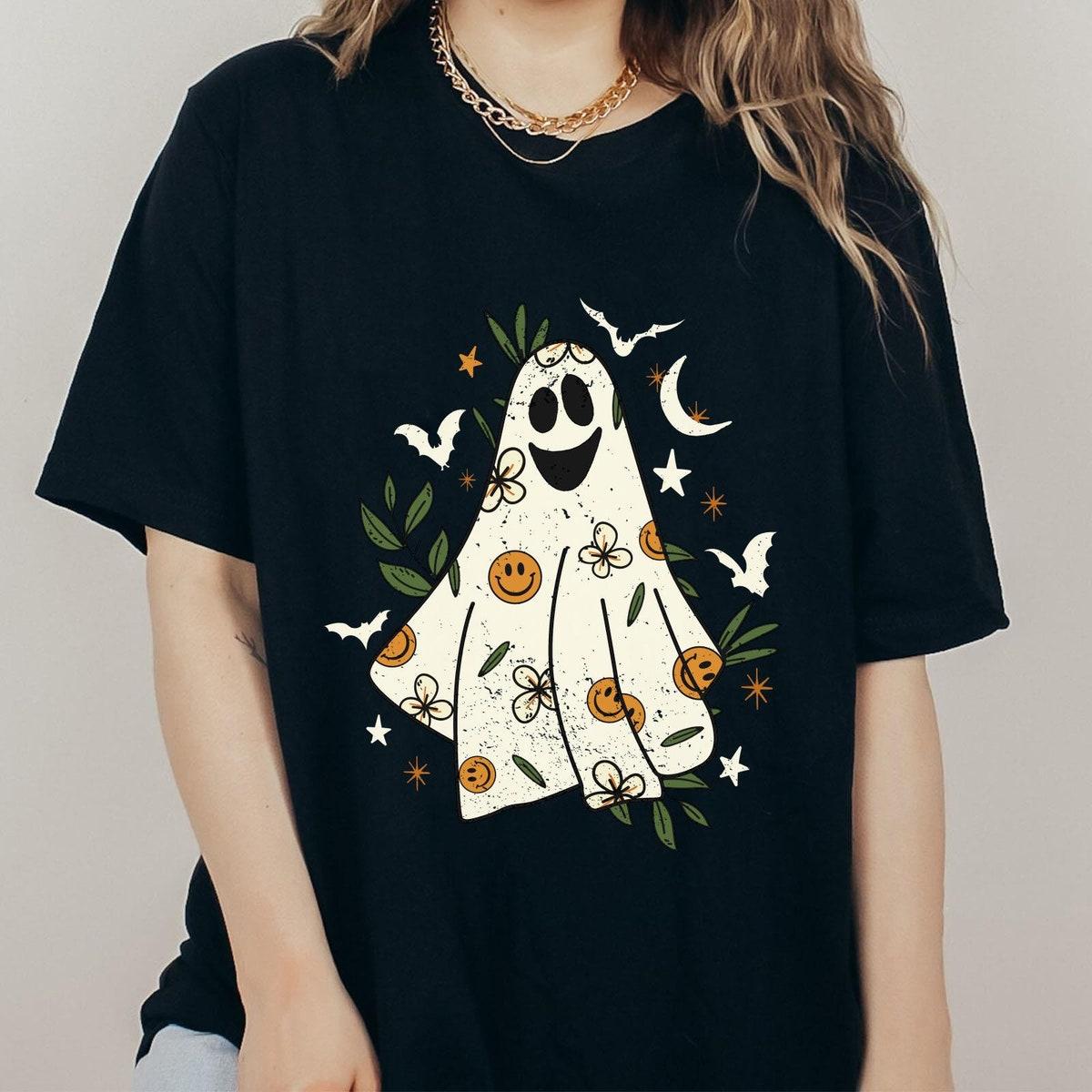 Cute Boho Boo Ghost Hippie Halloween Shirt 2