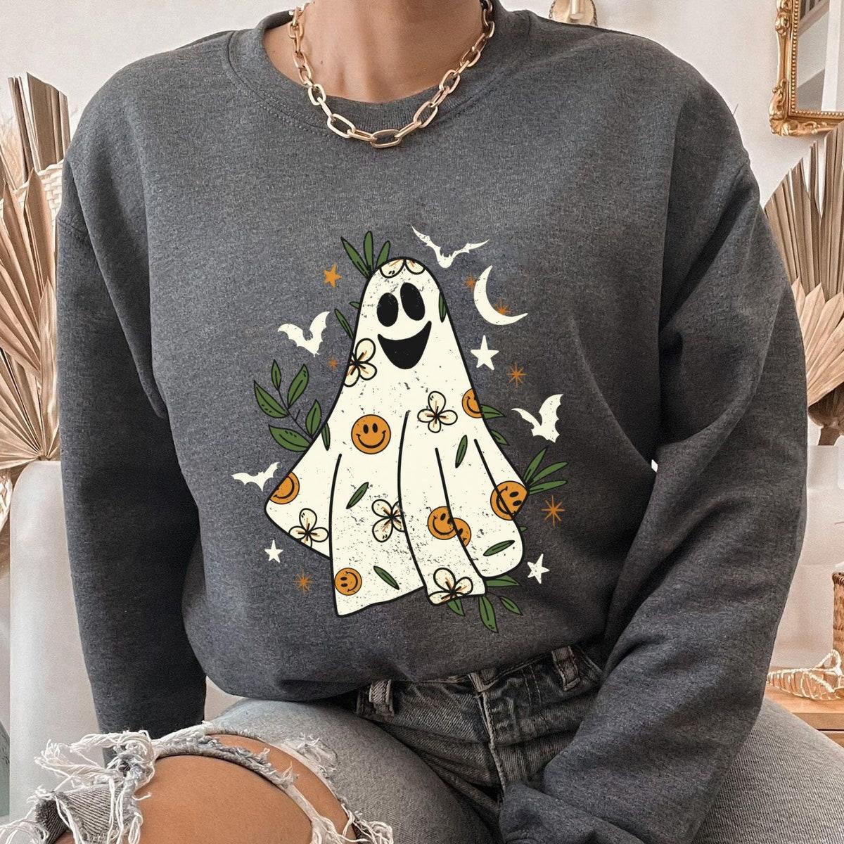 Cute Boho Boo Ghost Hippie Halloween Shirt 3