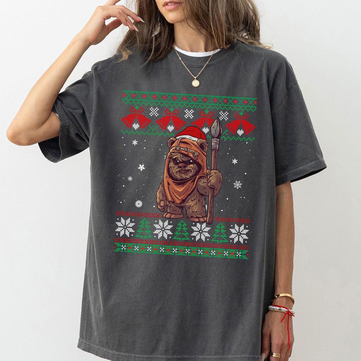 Cute Santa Wicket Ewoks Endor Ugly Christmas Shirt 1