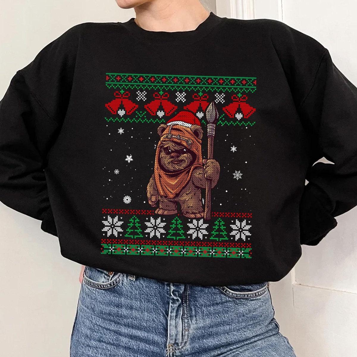 Cute Santa Wicket Ewoks Endor Ugly Christmas Shirt 2