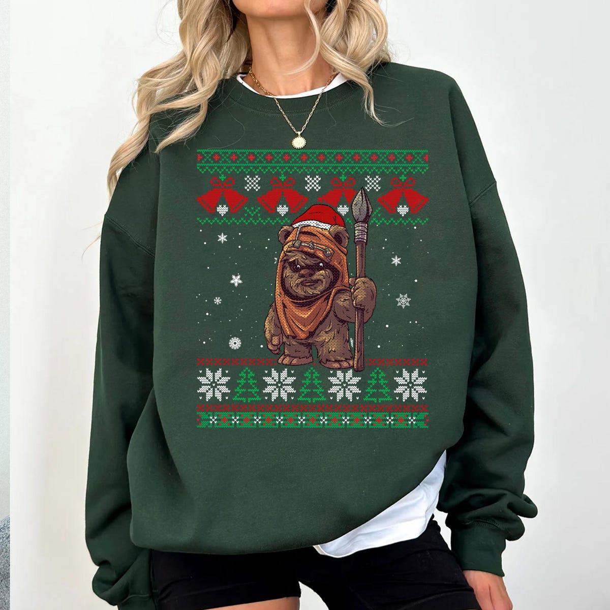 Cute Santa Wicket Ewoks Endor Ugly Christmas Shirt 3