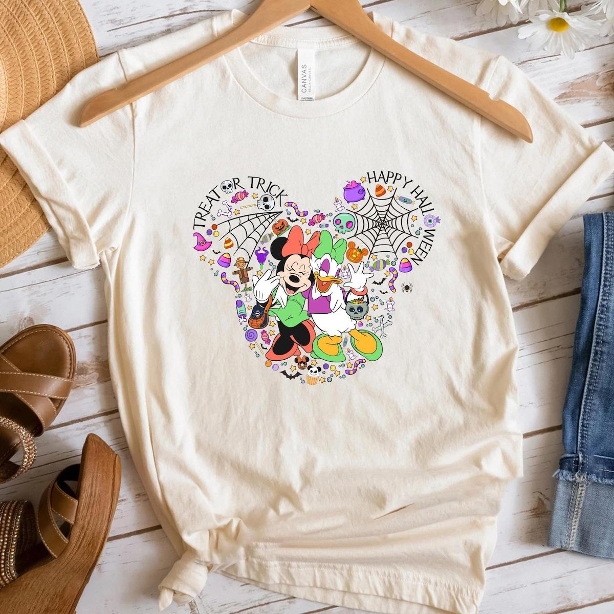 Daisy And Minnie Retro Halloween Shirt 3