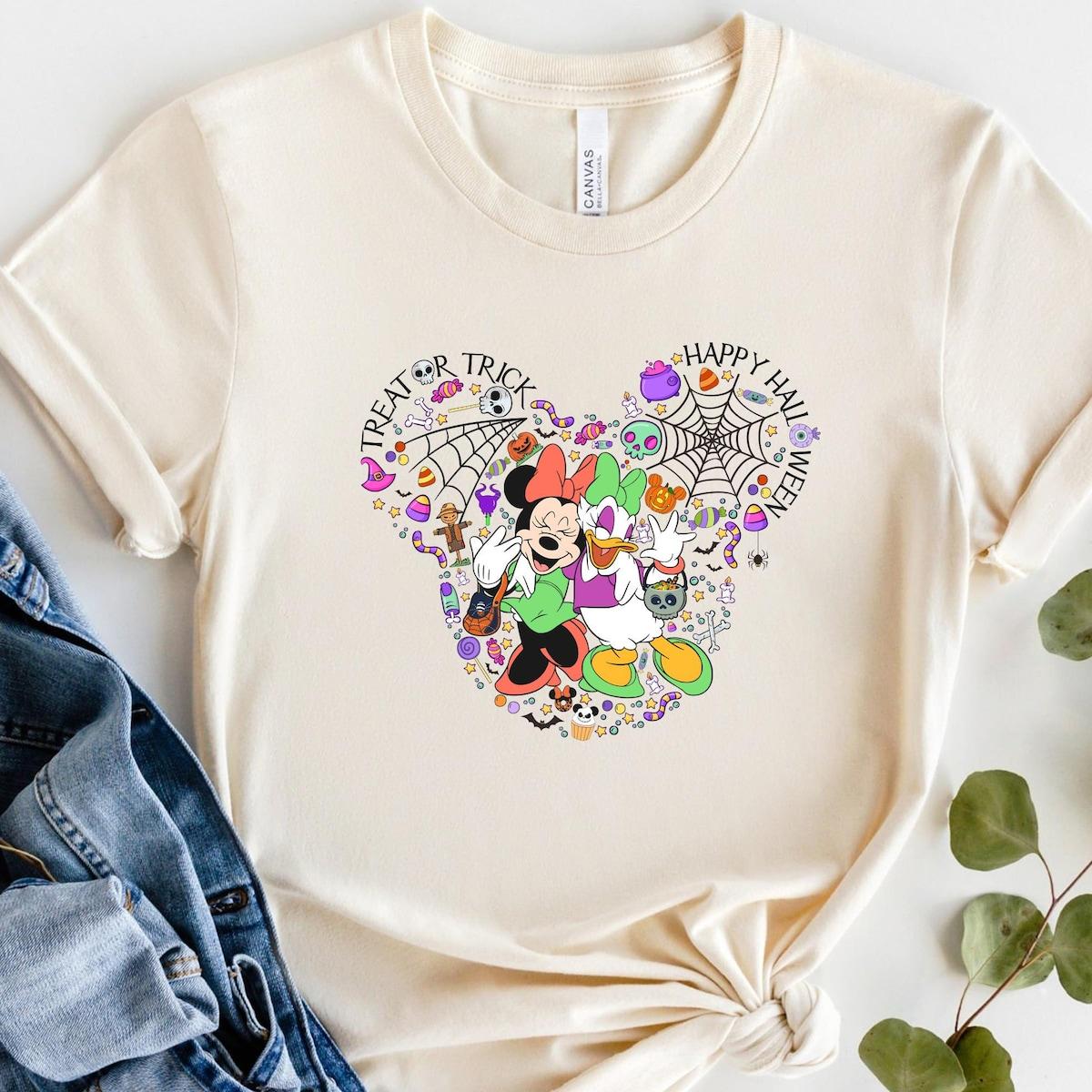 Daisy And Minnie Retro Halloween Shirt 4