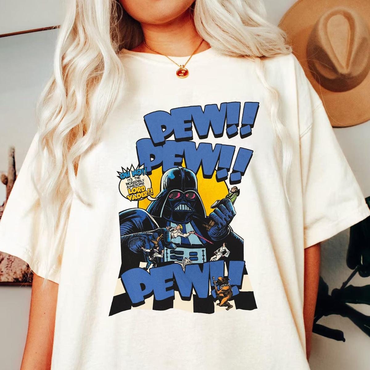 Darth Vader Pew Pew Pew Comic Shirt 1