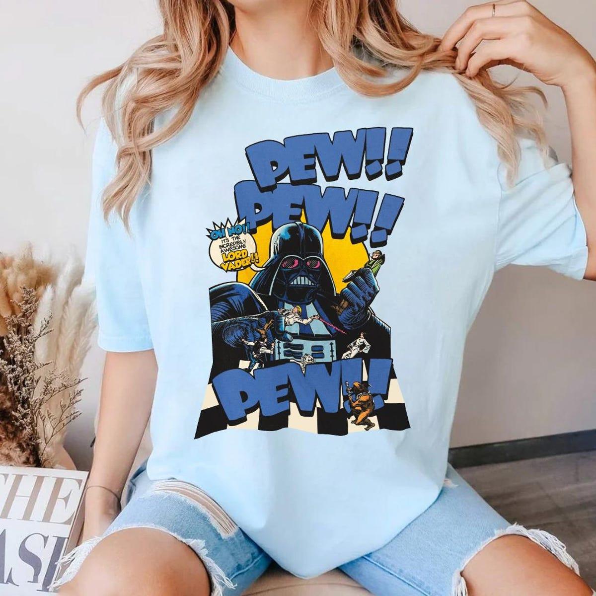 Darth Vader Pew Pew Pew Comic Shirt 2