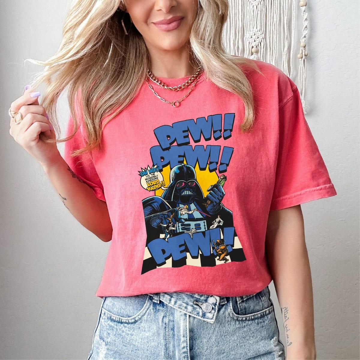 Darth Vader Pew Pew Pew Comic Shirt 3