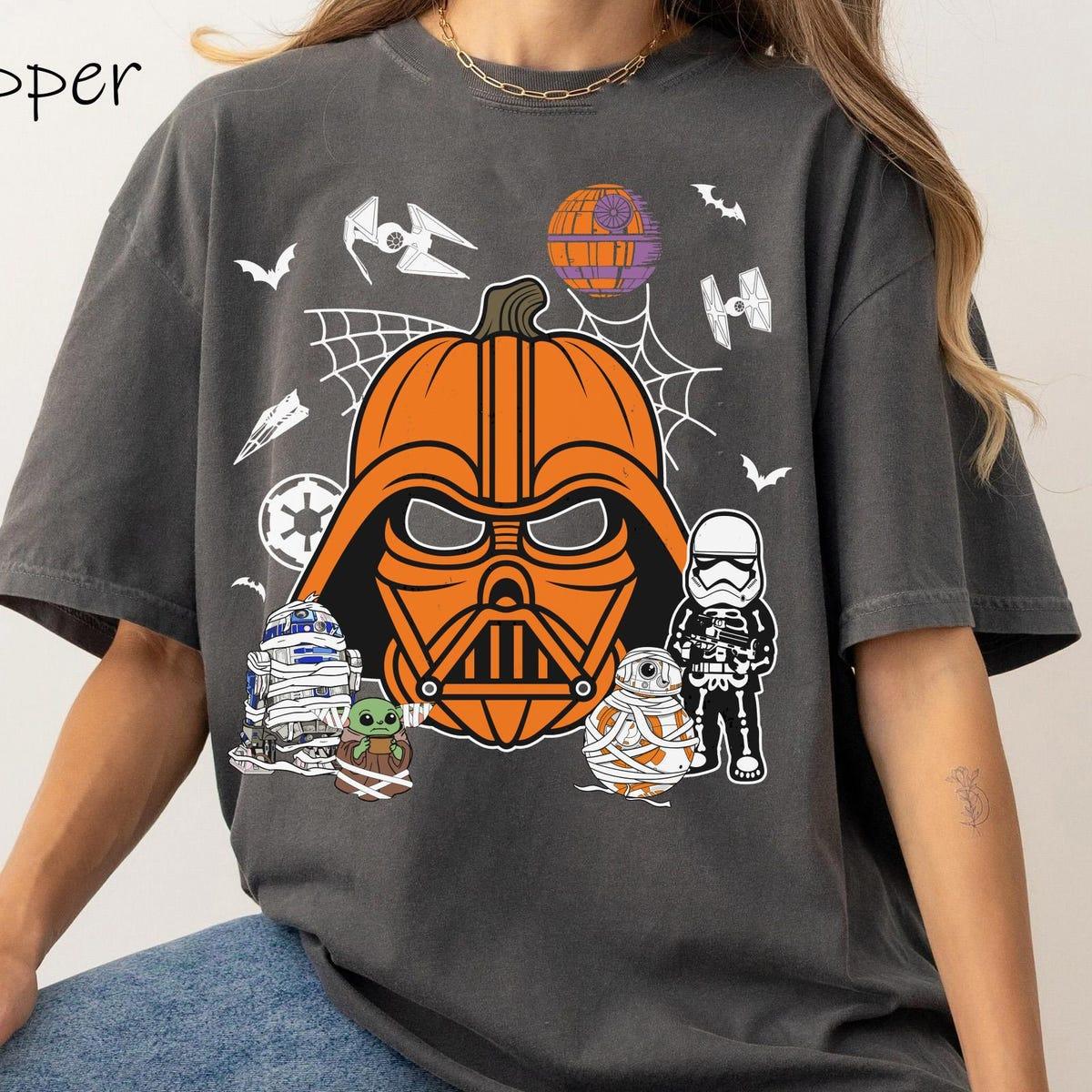 Darth Vader Pumpkin R2 d2 Bb 8 Stormtrooper Mummy Costume Shirt 5