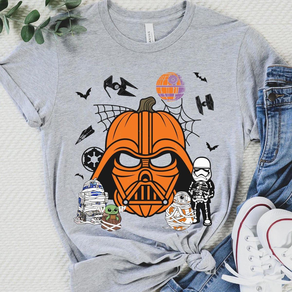 Darth Vader Pumpkin R2 d2 Bb 8 Stormtrooper Mummy Costume Shirt 6