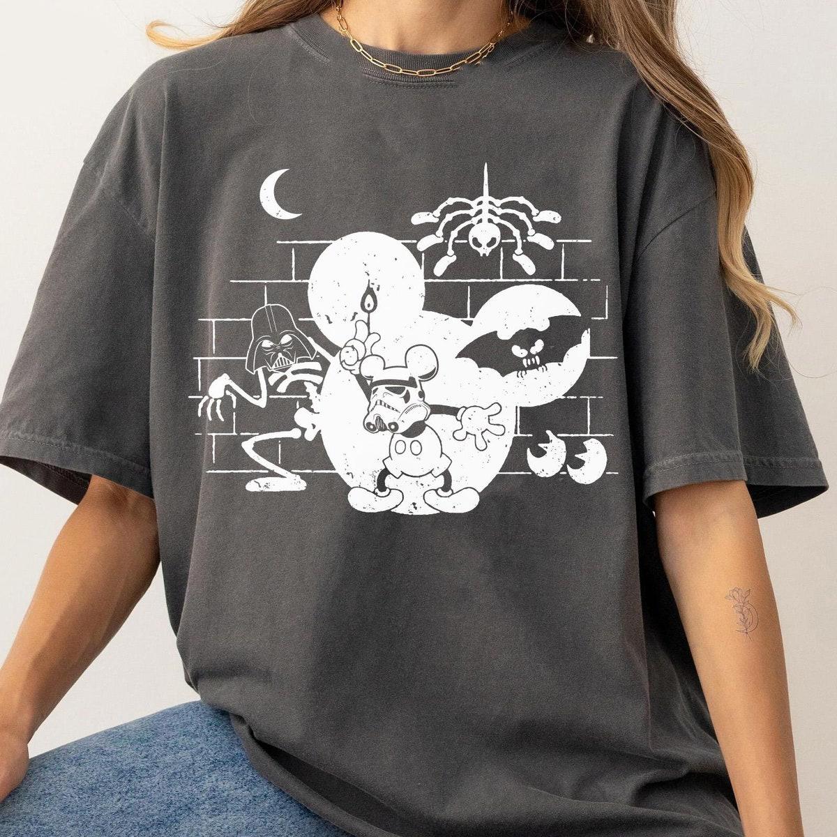 Darth Vader Skeleton And Stormtrooper Mickey Silly Symphonies 1929 Shirt 3