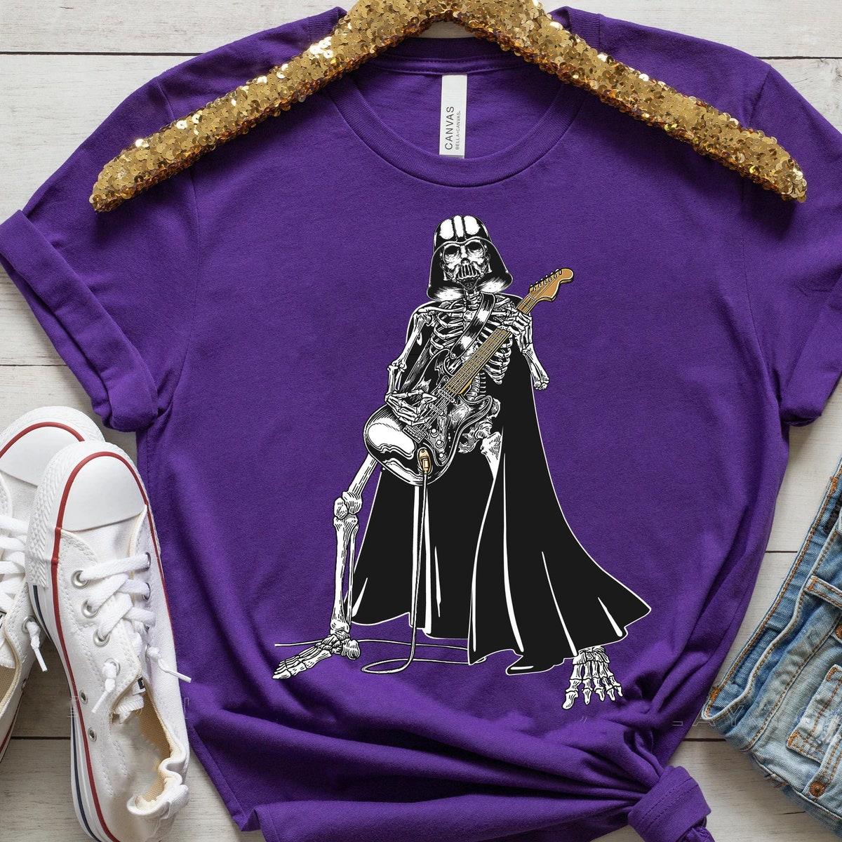 Darth Vader Skeleton Playing Guitar Star Wars Halloween Shirt 2