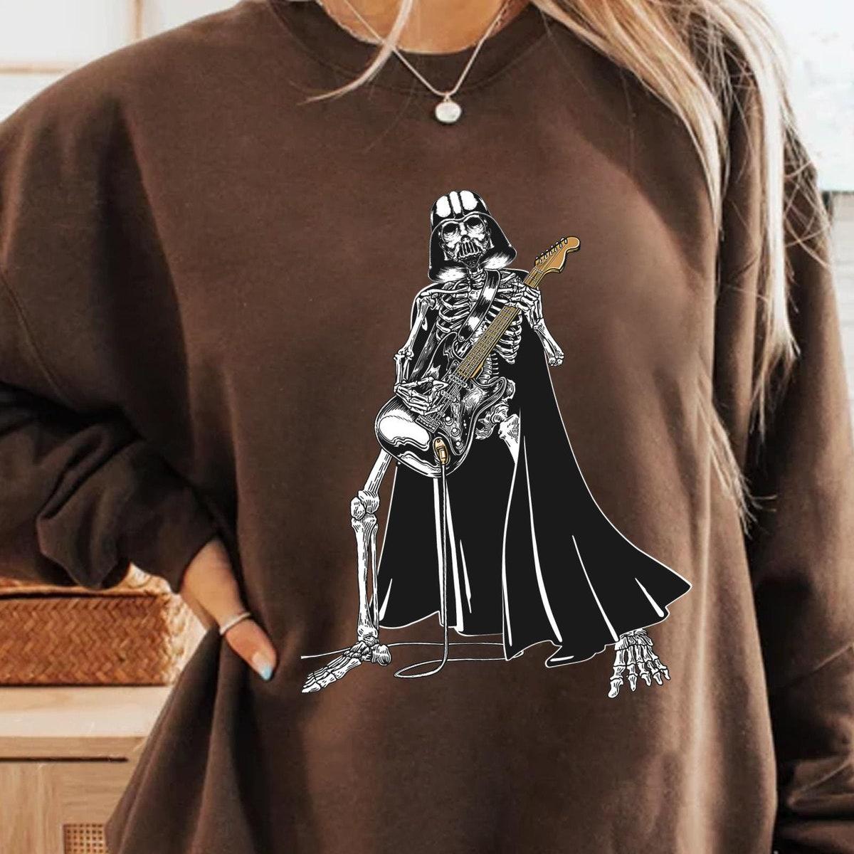 Darth Vader Skeleton Playing Guitar Star Wars Halloween Shirt 3