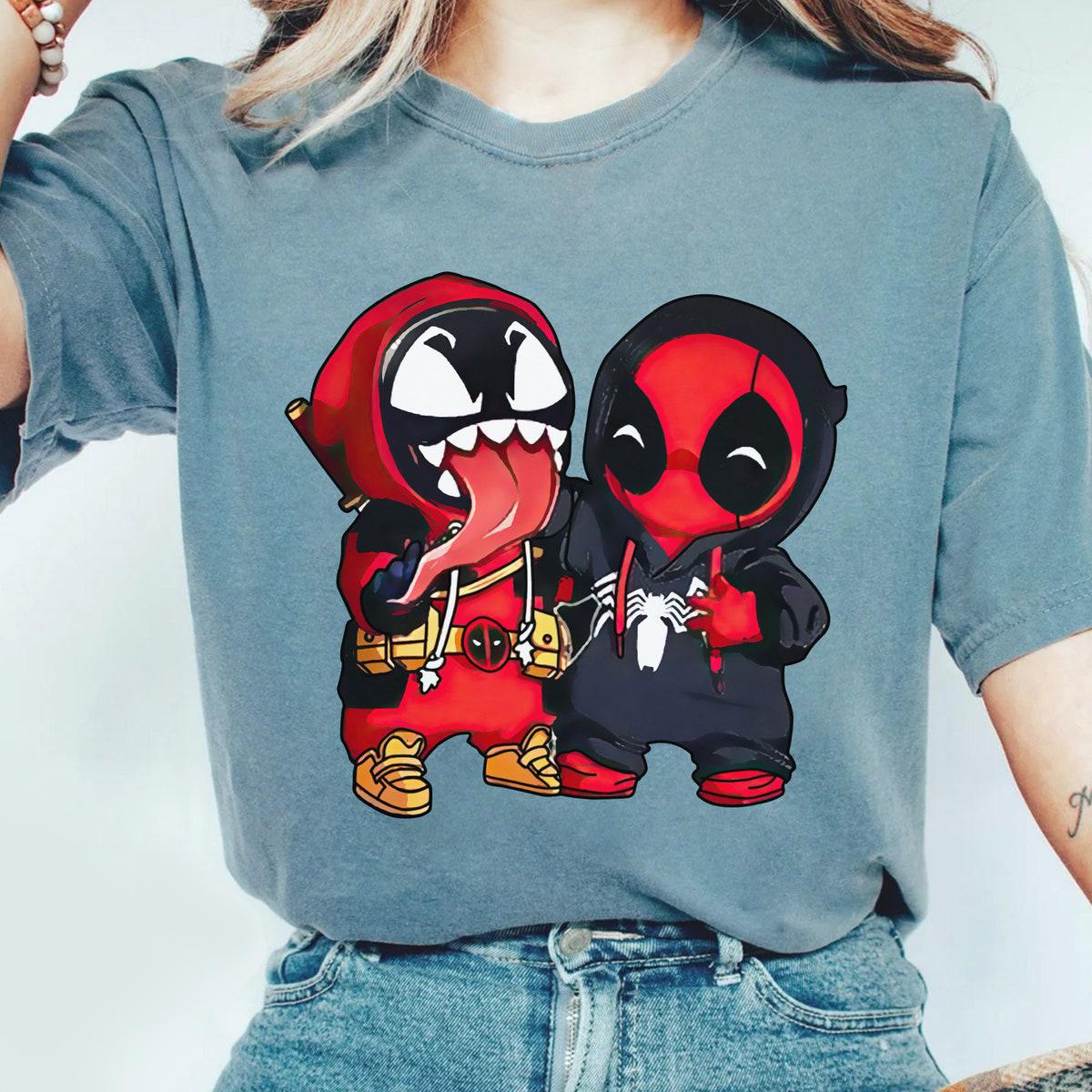 Deadpool And Venom Cosplay Friends Marvel Halloween Party Shirt 3