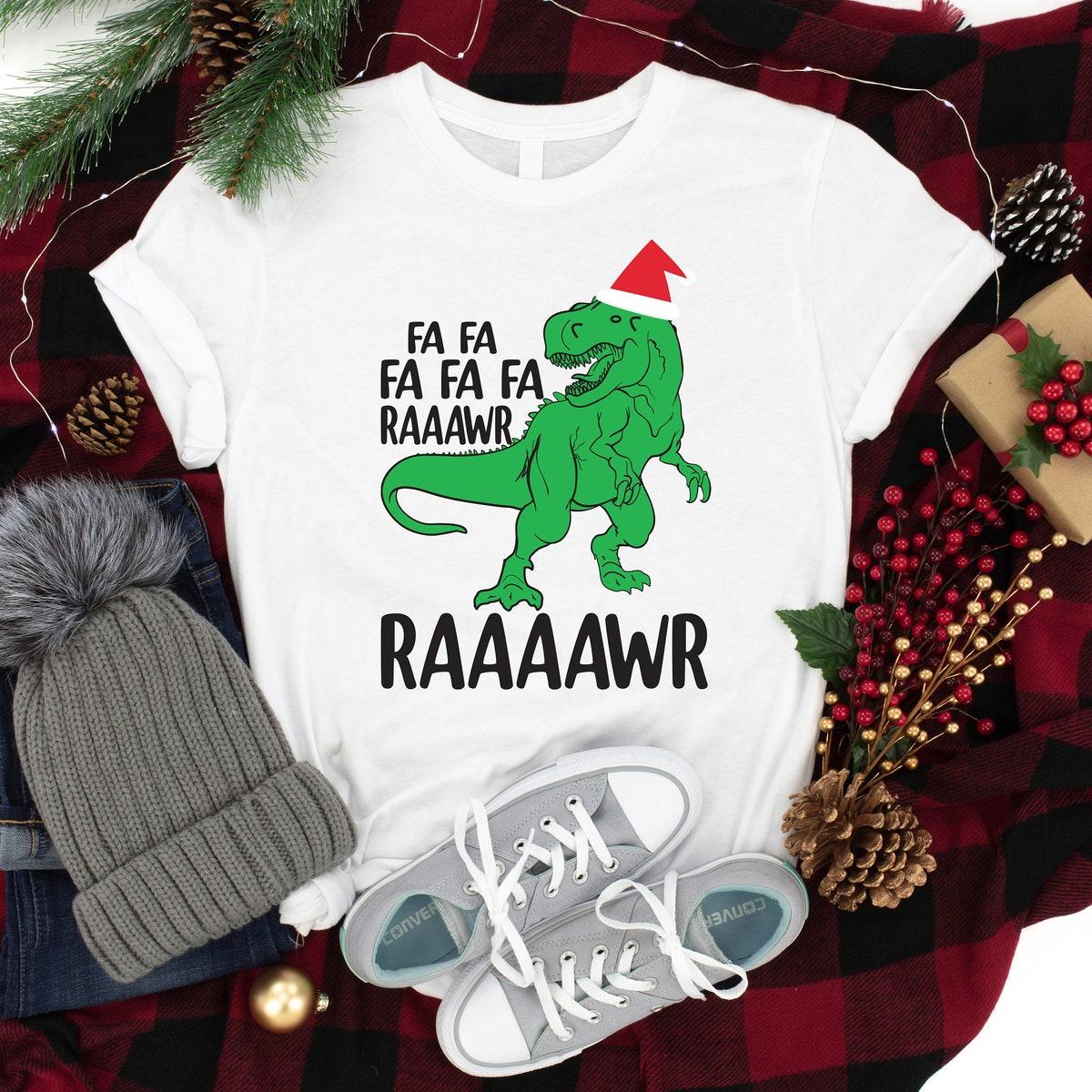 Dinosaur T rex Christmas Shirt 2