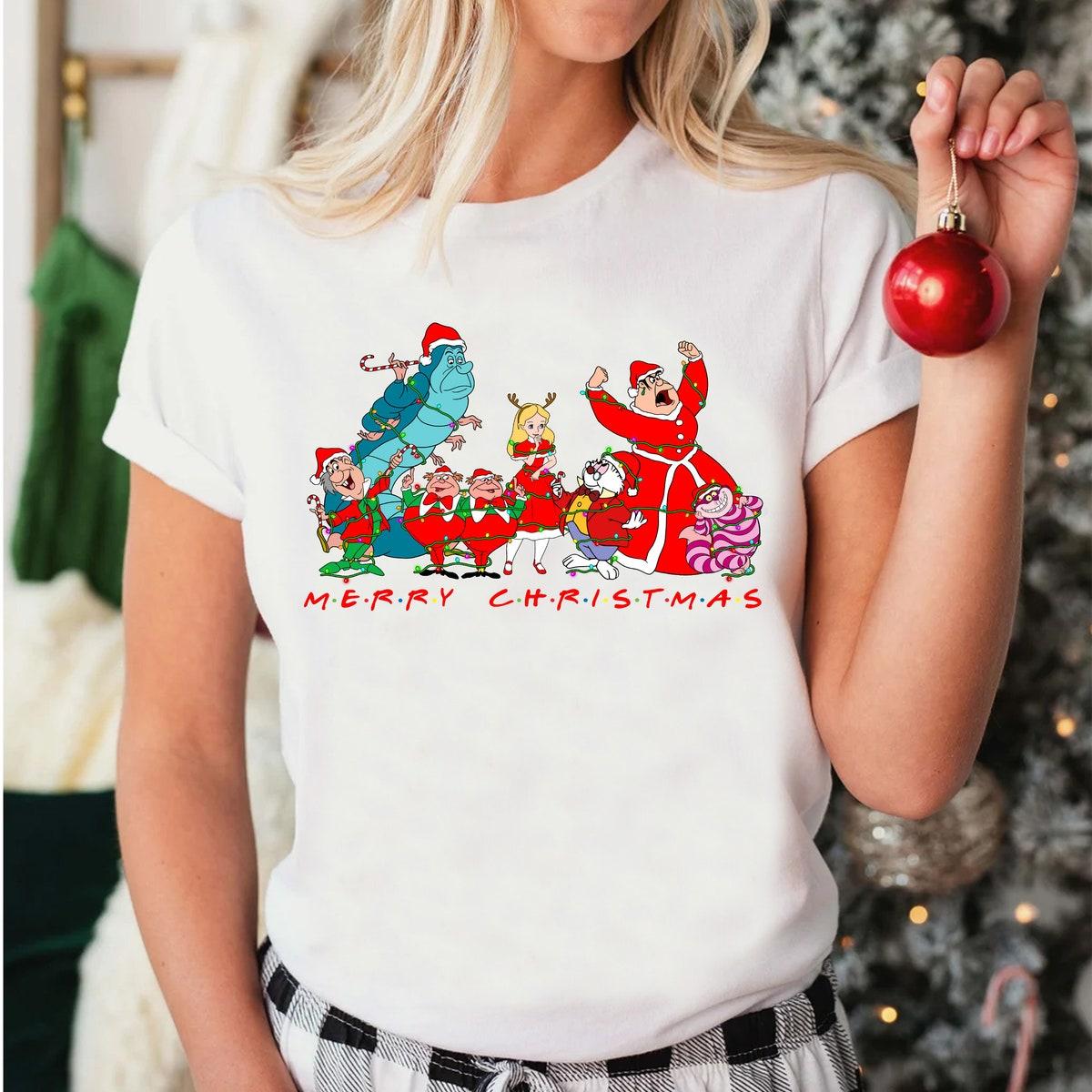 Disney Alice In The Wonderland Merry Christmas Shirt 2