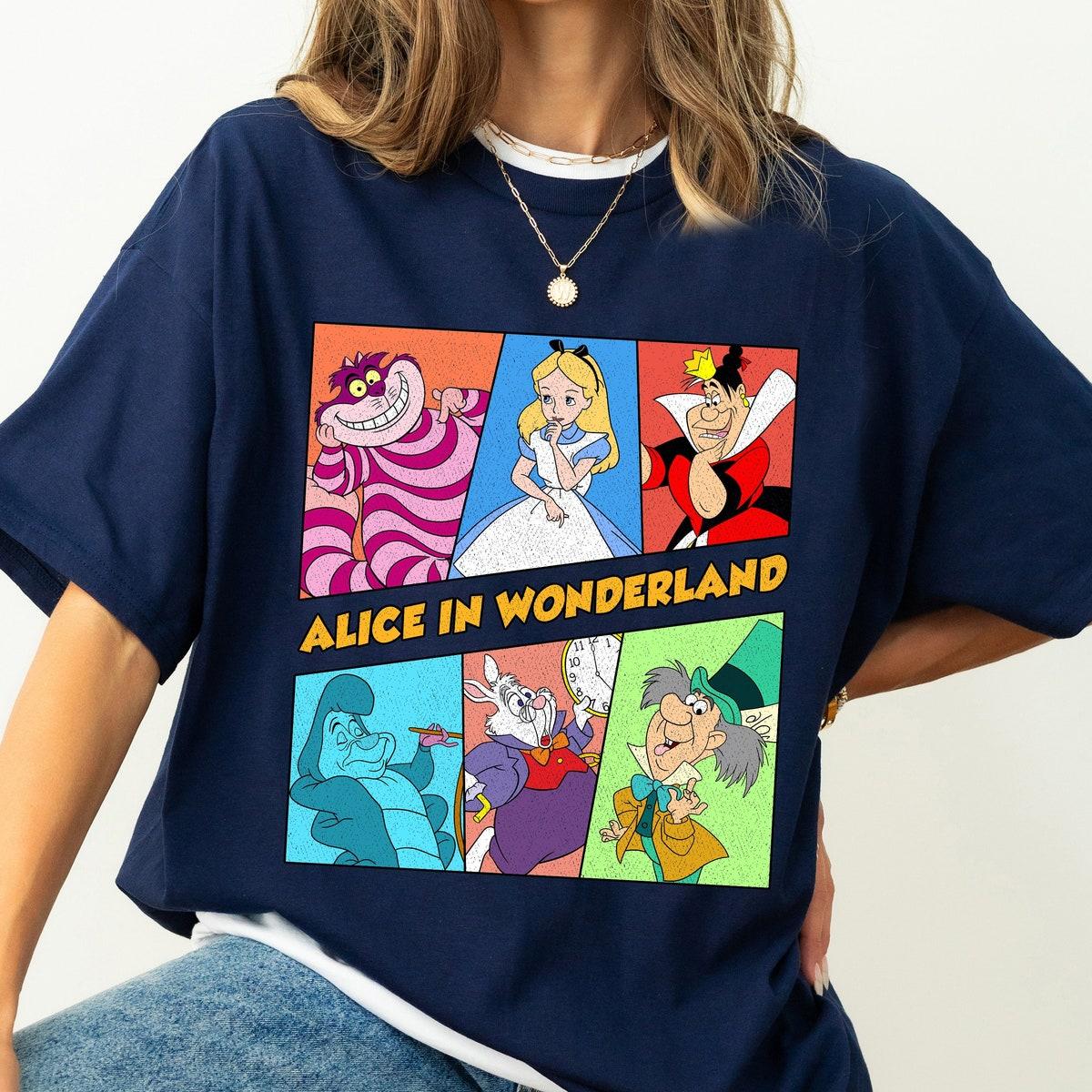 Disney Alice In Wonderland Retro 90s Group Shirt 1