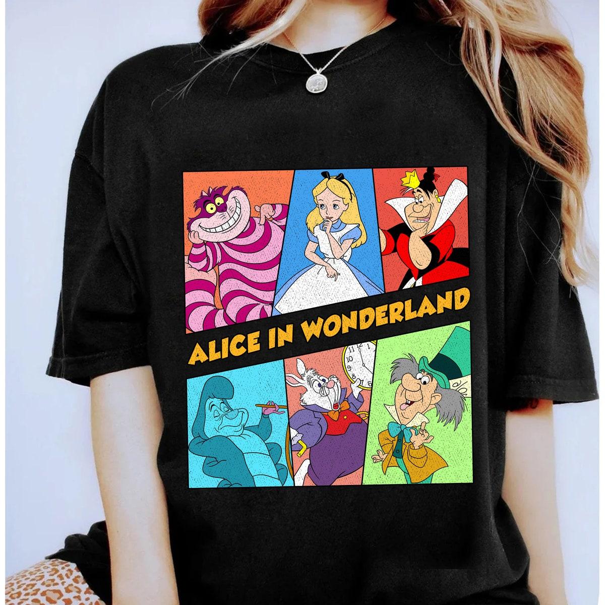 Disney Alice In Wonderland Retro 90s Group Shirt 2