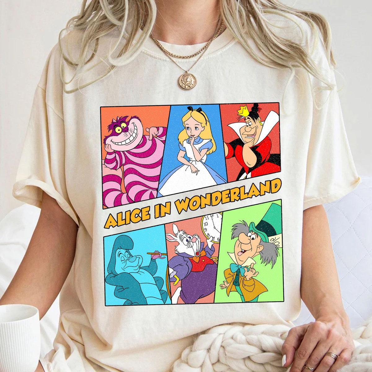 Disney Alice In Wonderland Retro 90s Group Shirt 3