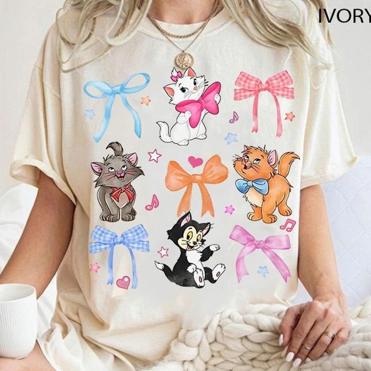 Disney Aristocats Coquette Bows Disney Cats Lover Shirt 1