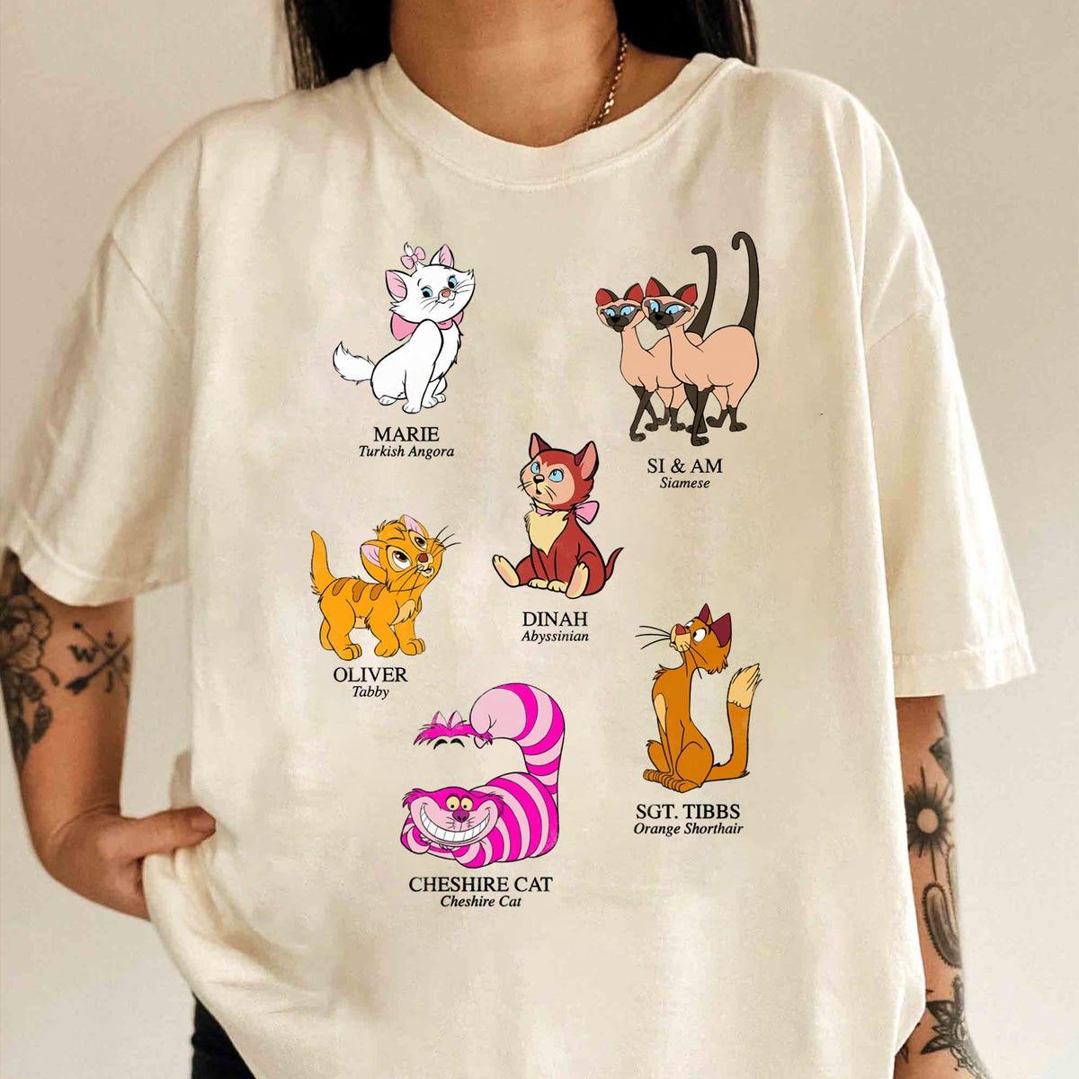 Disney Cat Names And Breeds Shirt 1