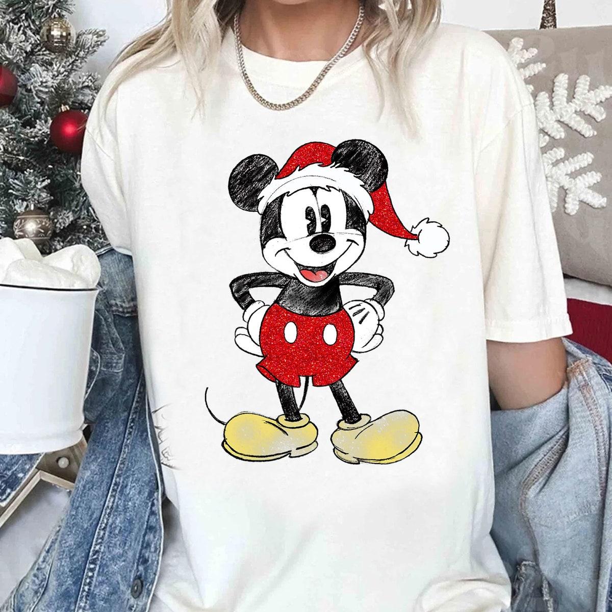 Disney Christmas Santa Mickey Mouse Classic Pose Shirt 1