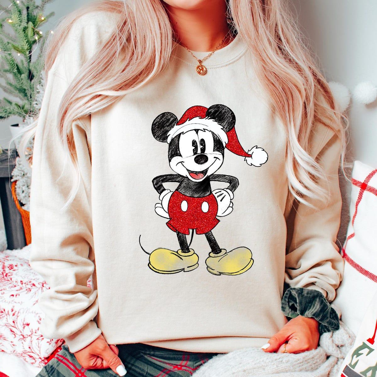 Disney Christmas Santa Mickey Mouse Classic Pose Shirt 4