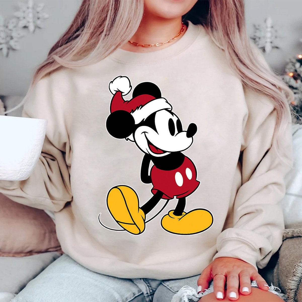 Disney Classic Mickey Mouse And Minnie Mouse Santa Holiday Shirt 2