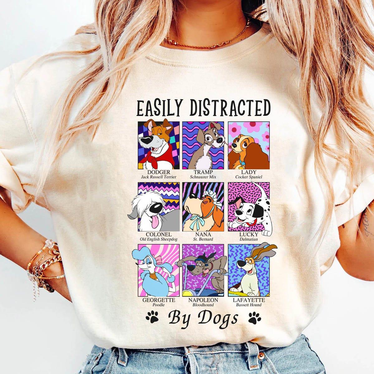 Disney Dogs Easily Distracted By Dogs Shirt 2