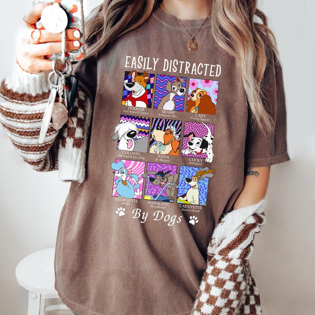 Disney Dogs Easily Distracted By Dogs Shirt 3