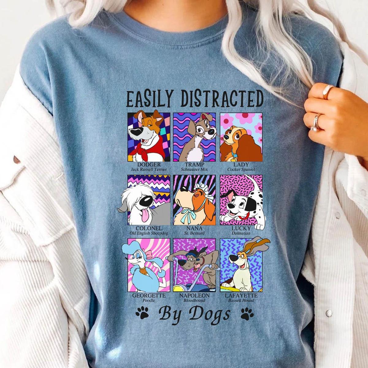 Disney Dogs Easily Distracted By Dogs Shirt 6