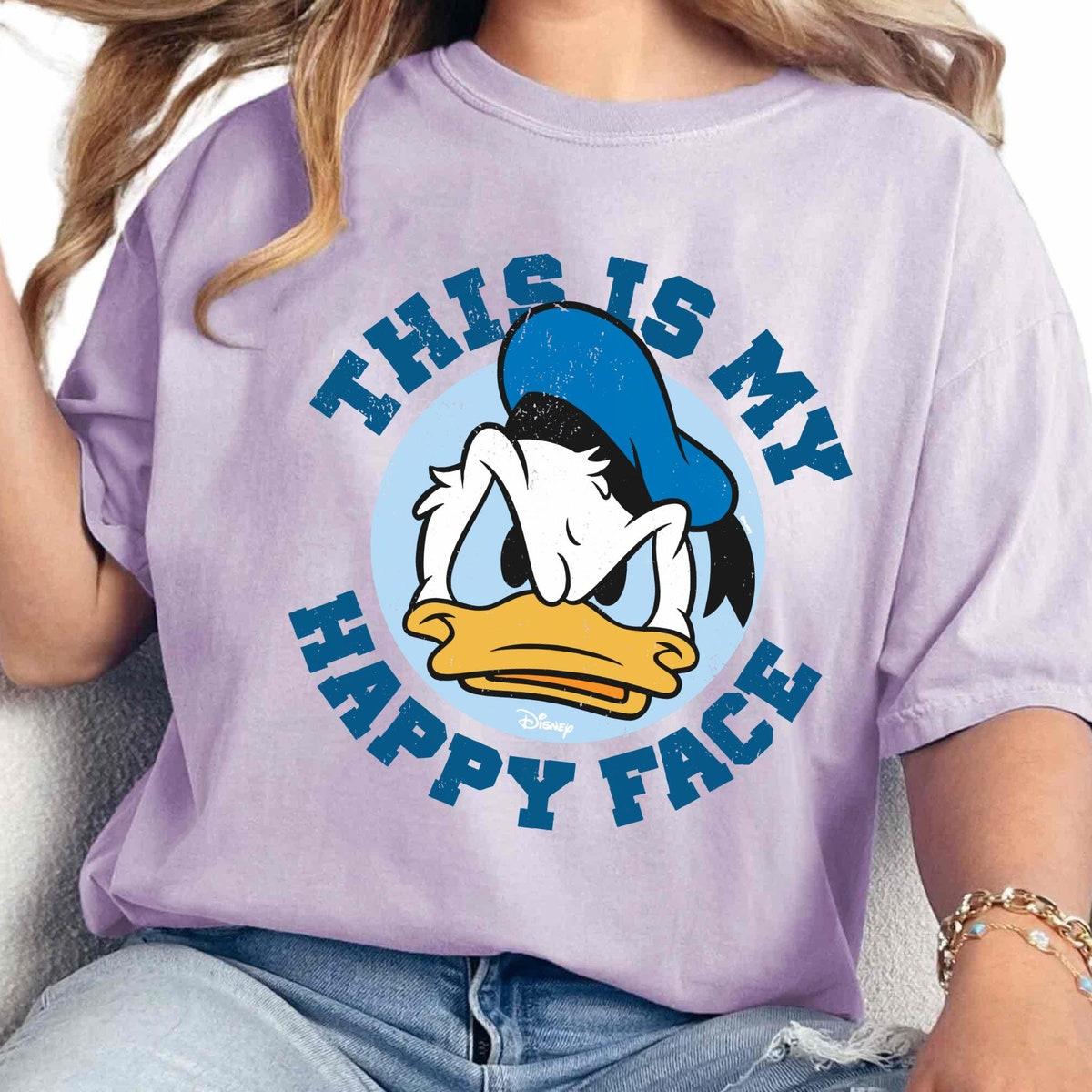 Disney Donald Duck This Is My Happy Face Grumpy Shirt 5