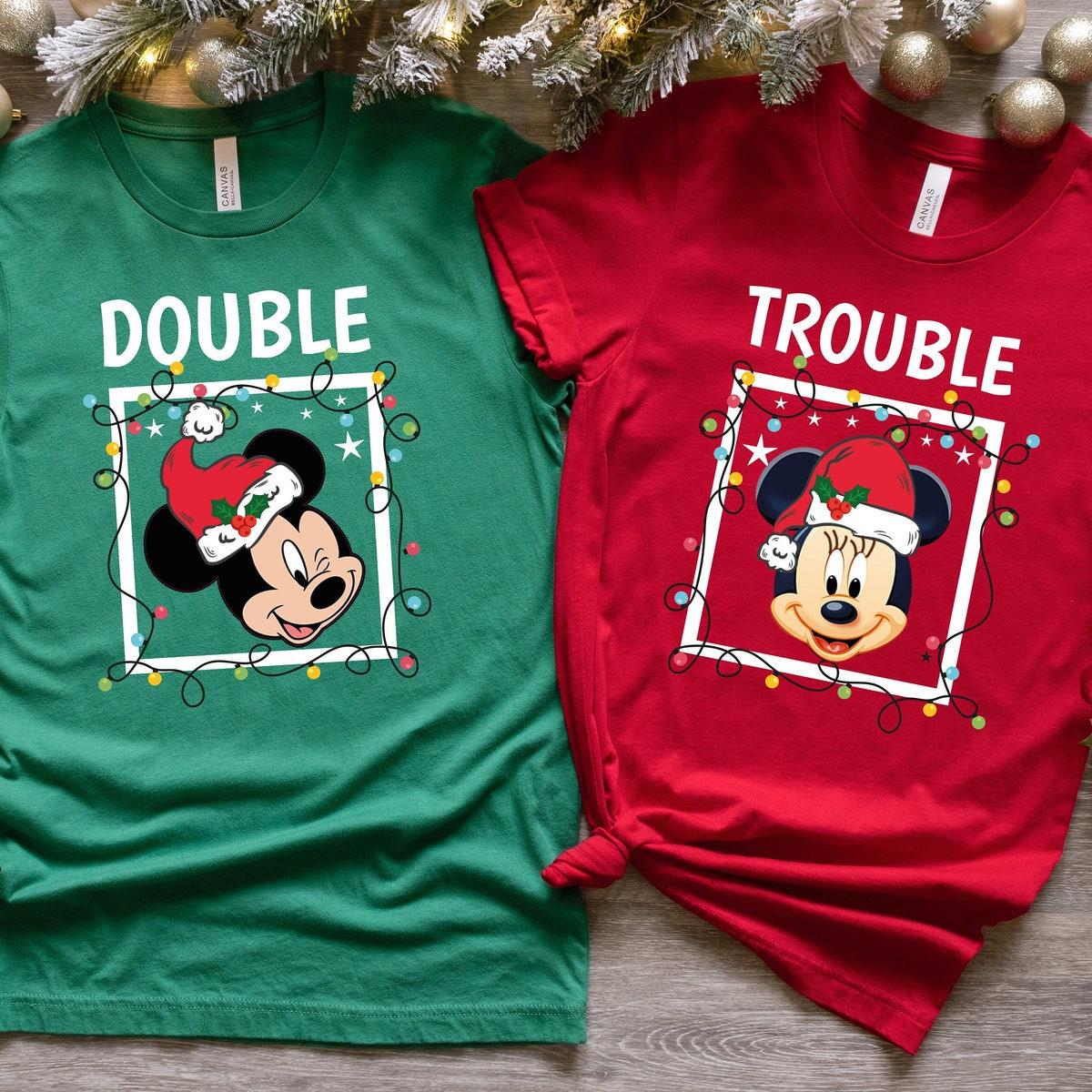 Disney Double Trouble Xmas Couple Christmas Shirt 1