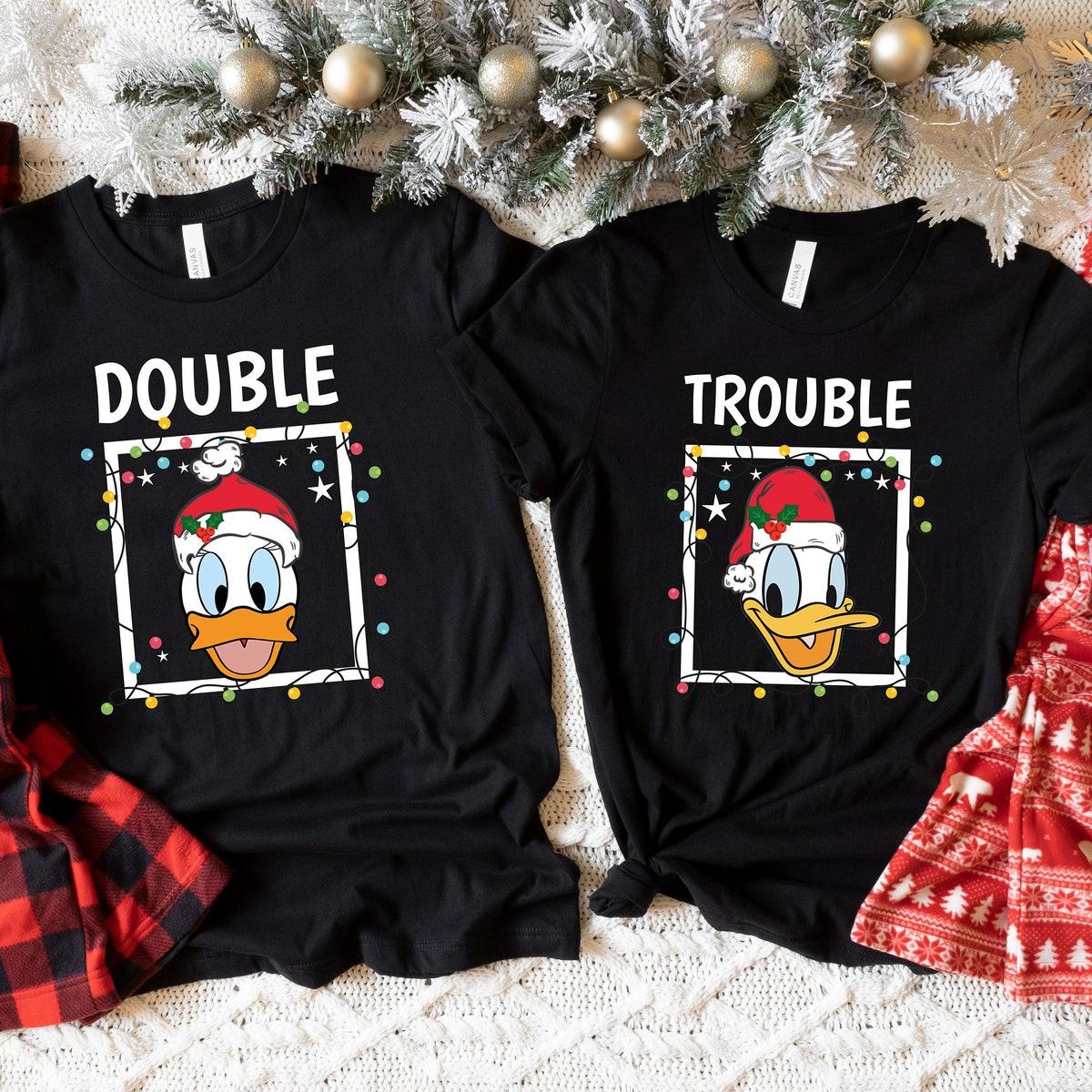 Disney Double Trouble Xmas Couple Christmas Shirt 2