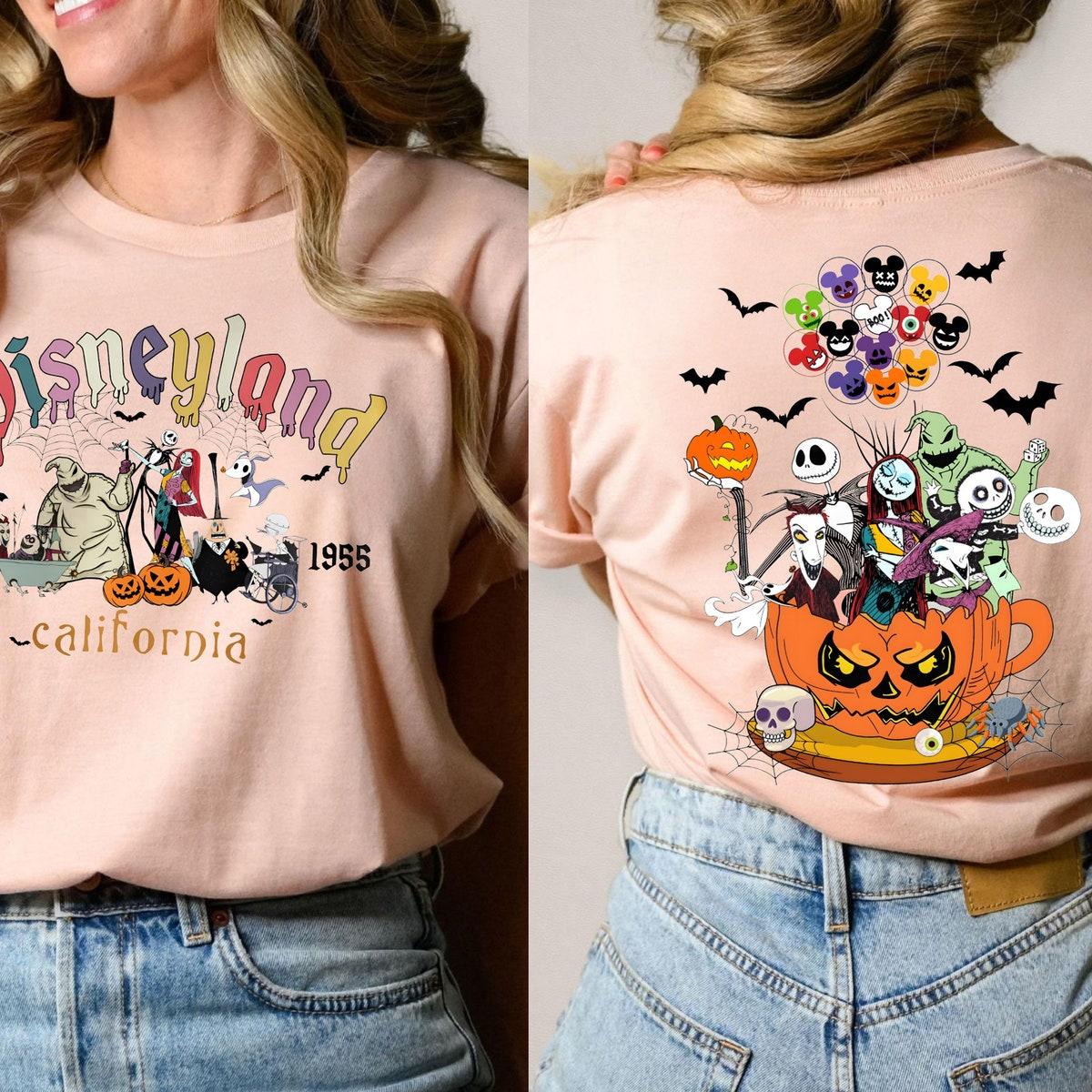 Disney Est. 1955 California Halloween Mickey Ghosts With Pumpkin Shirt 1