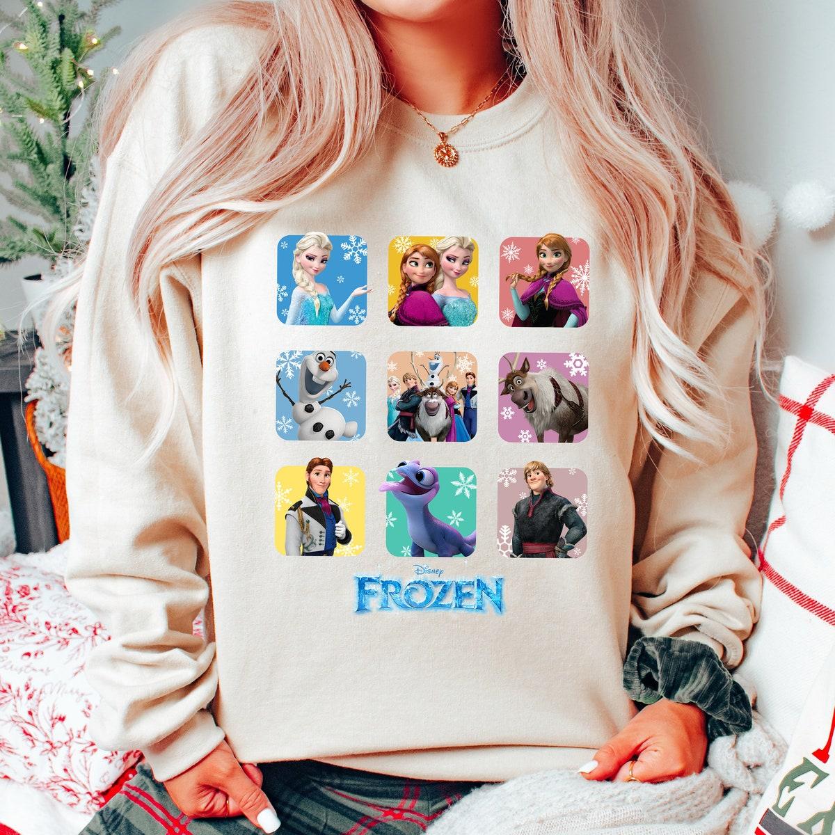 Disney Frozen Characters Portrait Christmas Shirt 2