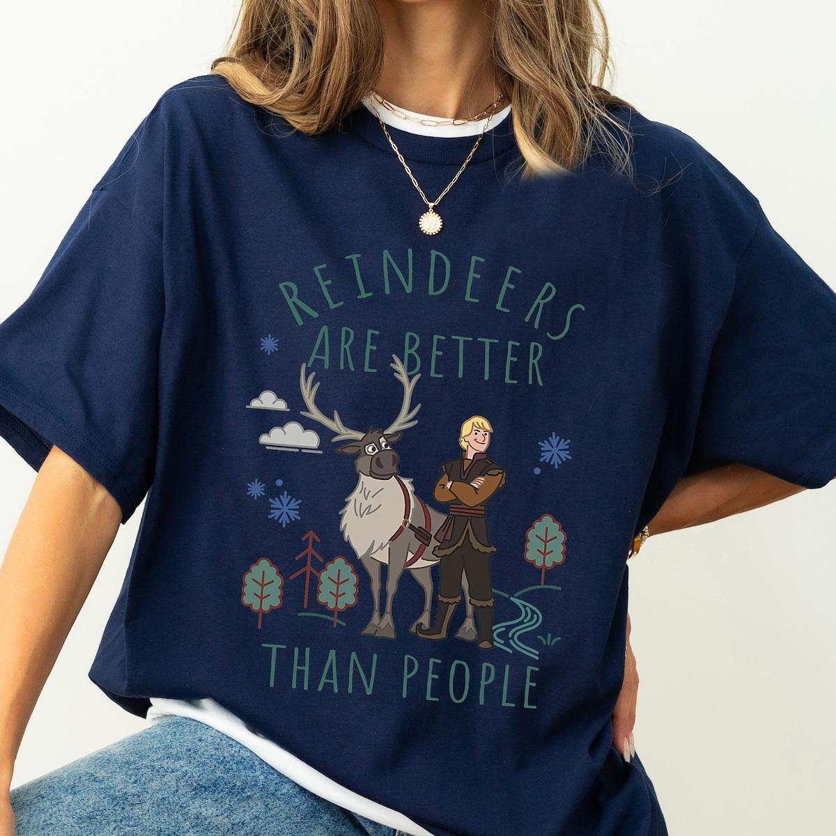 Disney Frozen Kristoff And Sven Reindeers Are Better Shirt 4