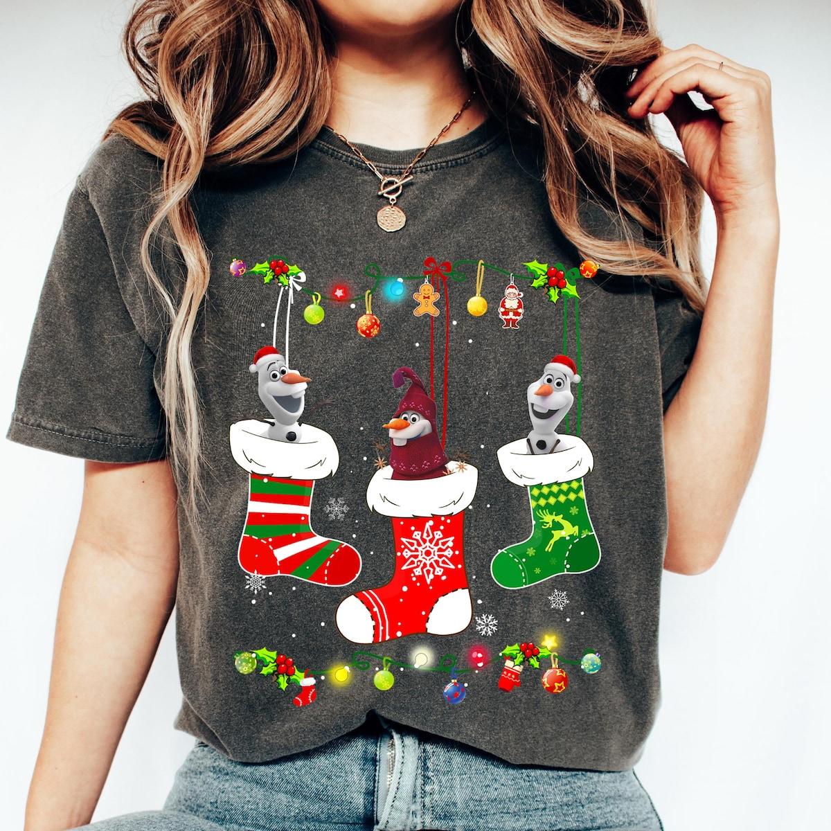 Disney Frozen Olaf Christmas Sock Shirt 2