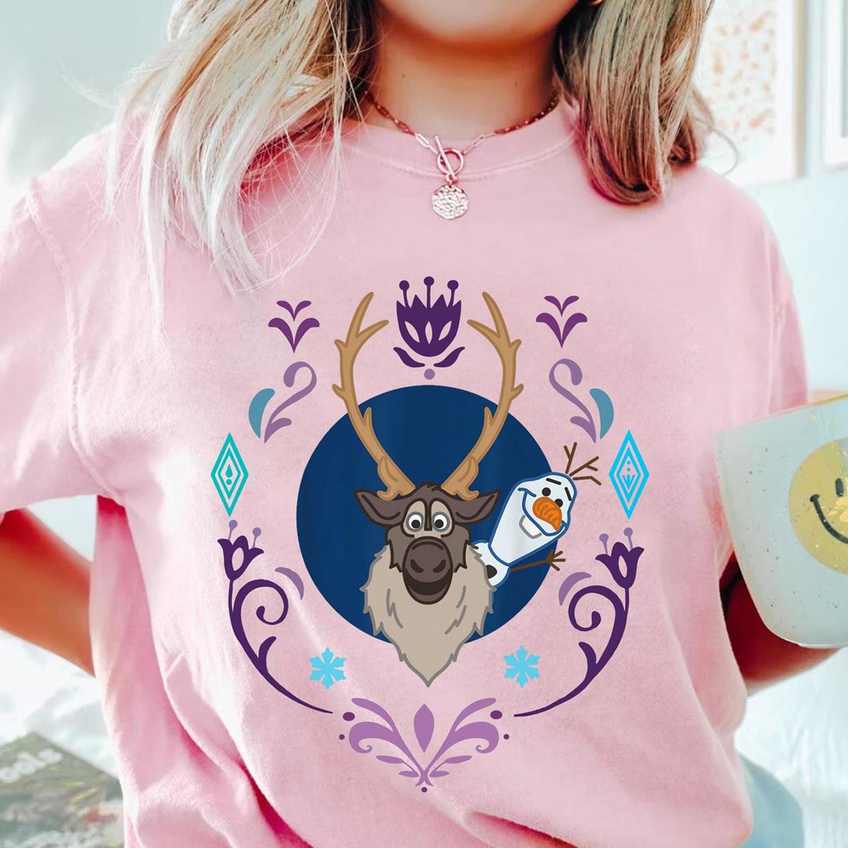 Disney Frozen Olaf Snowman And Sven Reindeer Shirt 3